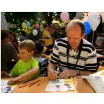 Münchner Kindl Lauf 2011 - Malaktion:  Papa Torsten: - Siegerehrung